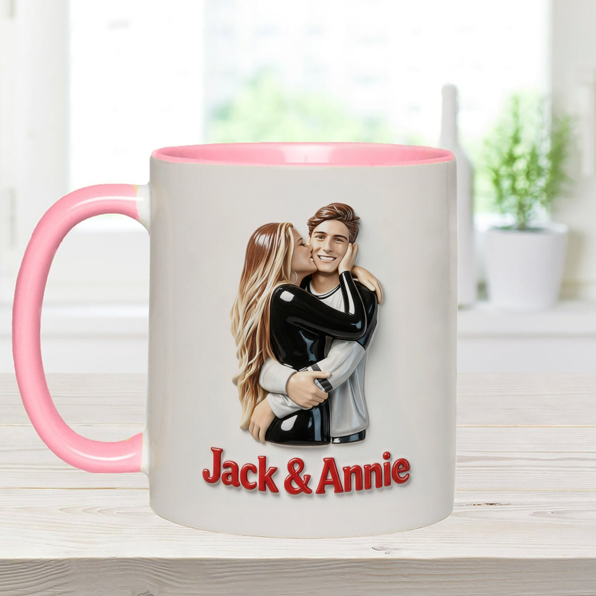 Perfect Gift For Him - Personalized Spicy Couple Set Accent Mug with Acrylic Stirrers