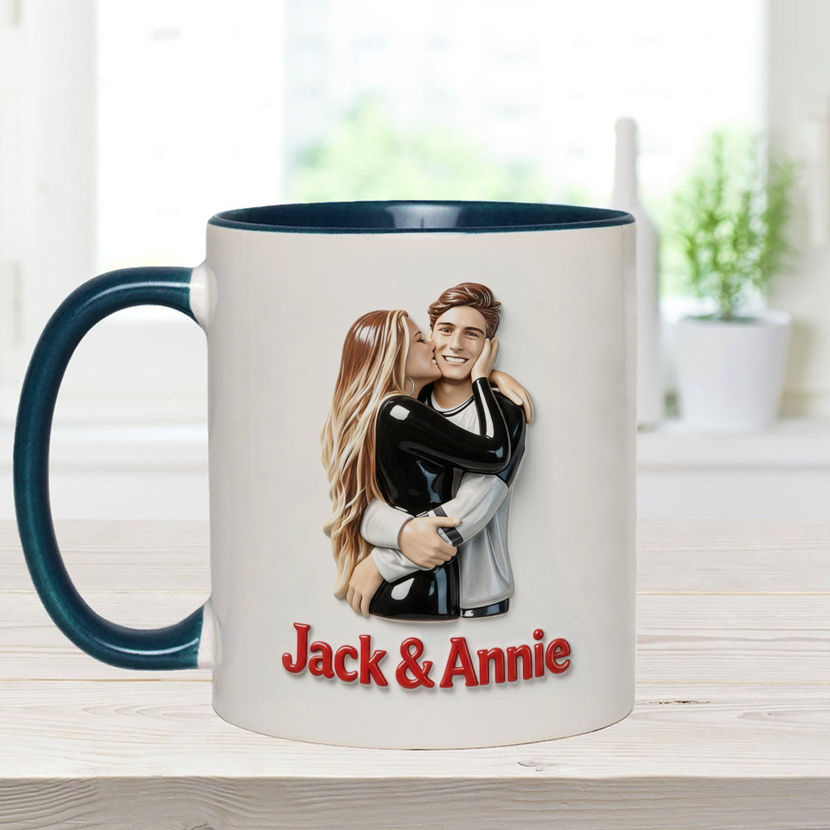 Perfect Gift For Him - Personalized Spicy Couple Set Accent Mug with Acrylic Stirrers