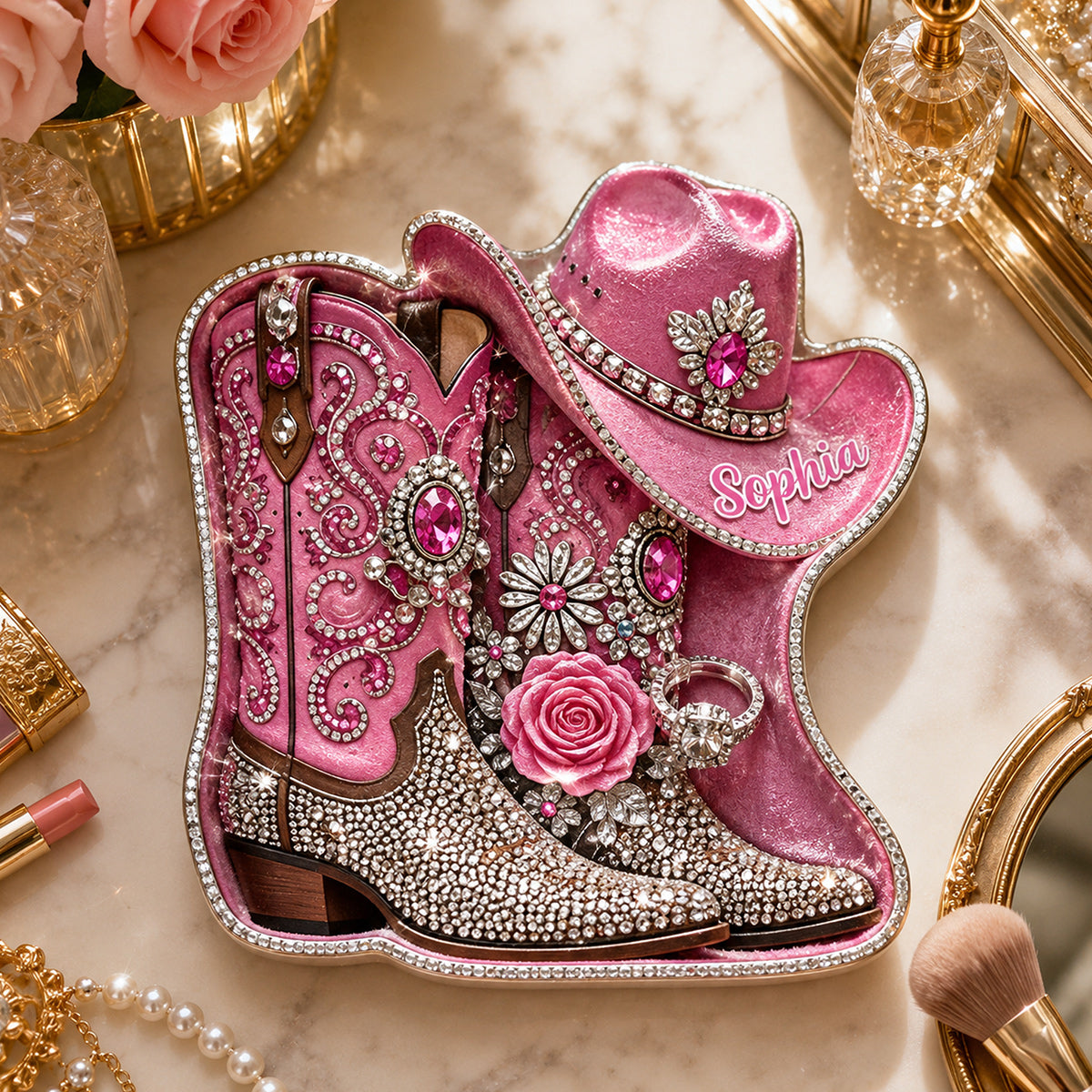 Cowgirl Spirit - Personalisierbares Cowgirl Ablagefach