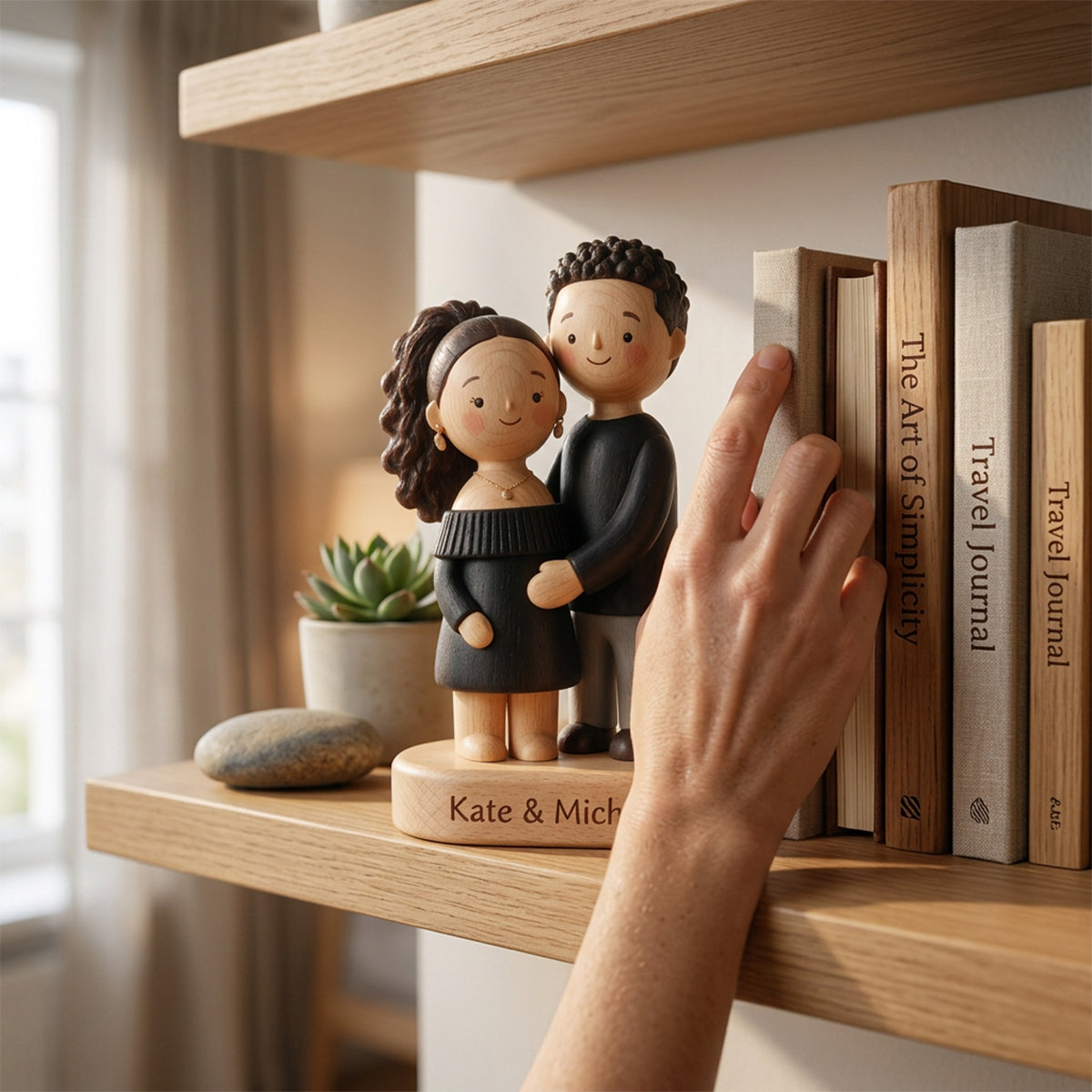 You & Me We Got This - Personalized Couple Custom Shaped Wood Plaque