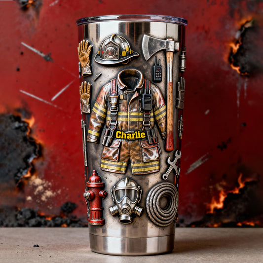 Stolzer Feuerwehrmann – Personalisierter Feuerwehr-Trinkbecher