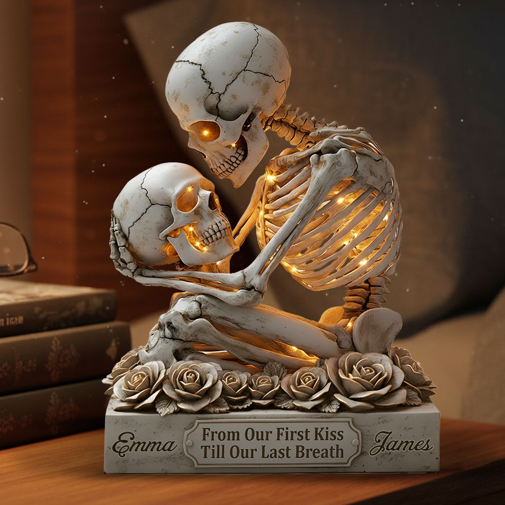 From Our First Kiss Till Our Last Breath - Personalized Couple Custom Shaped Acrylic Plaque