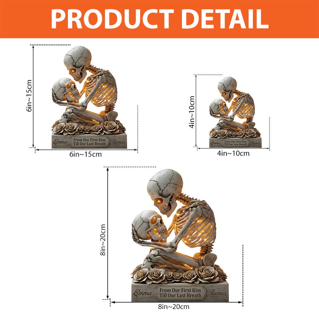 From Our First Kiss Till Our Last Breath - Personalized Couple Custom Shaped Acrylic Plaque