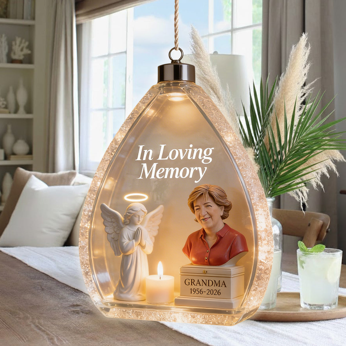 In Loving Memory - Personalized Memorial LED Light Acrylic Sign