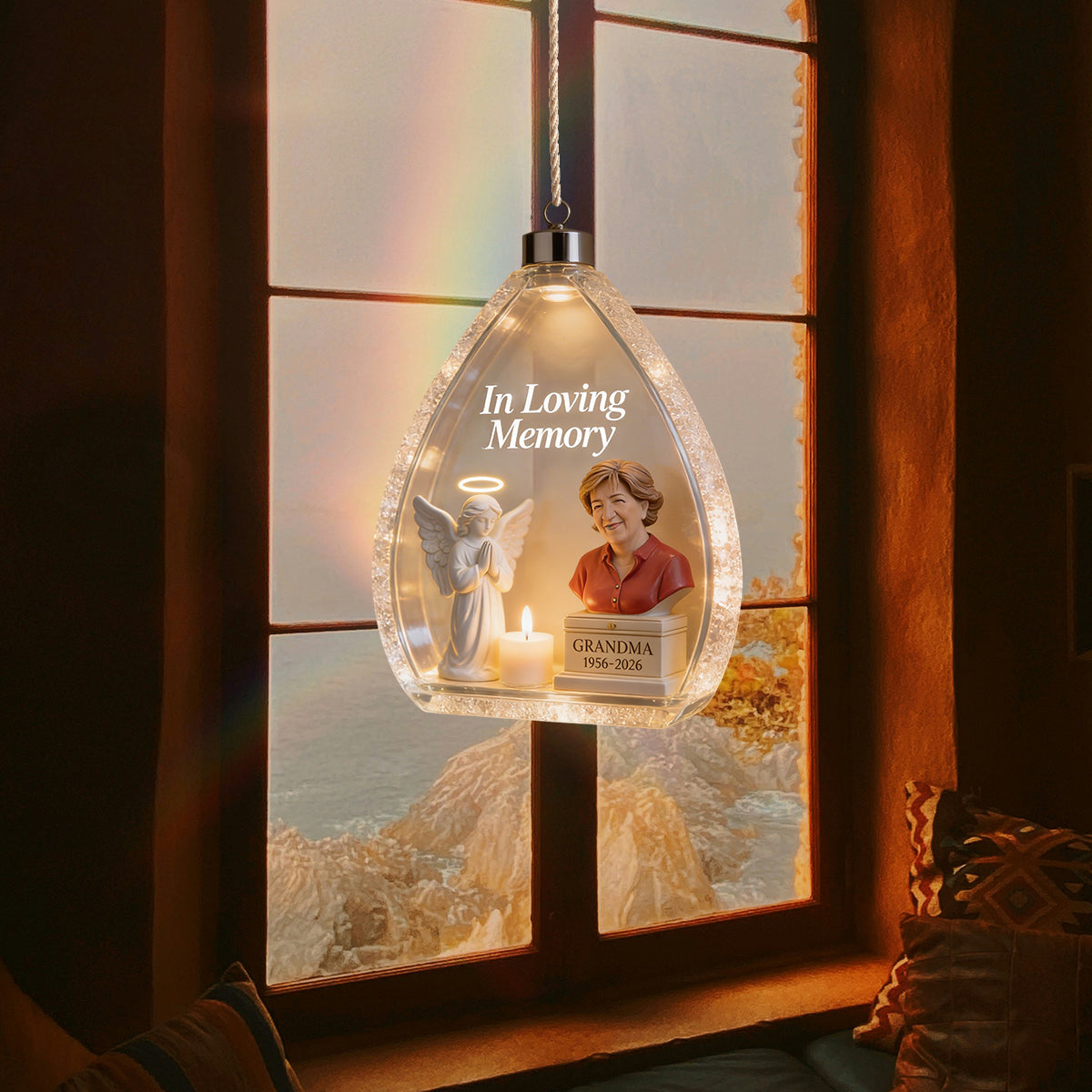 In Loving Memory - Personalized Memorial LED Light Acrylic Sign