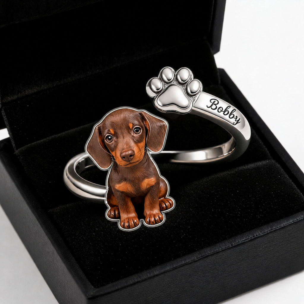Haustier Andenken Geschenke - Personalisierbarer verstellbarer Ring