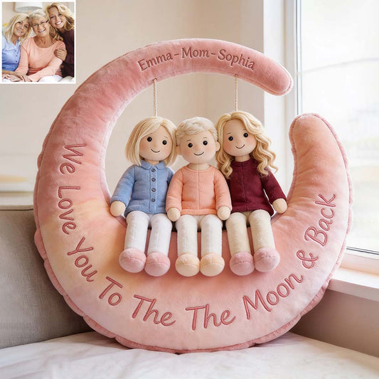Ich liebe dich – Personalisiertes Premium-Kunstfellkissen für die Mutter