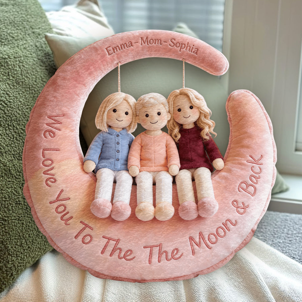I Love You - Personalized Mother Premium Faux Fur Pillow