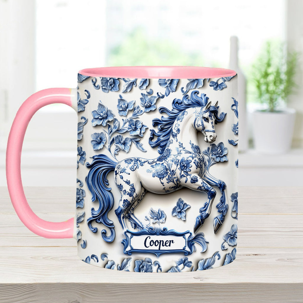 Porcelain Horse - Personalized Horse Accent Mug