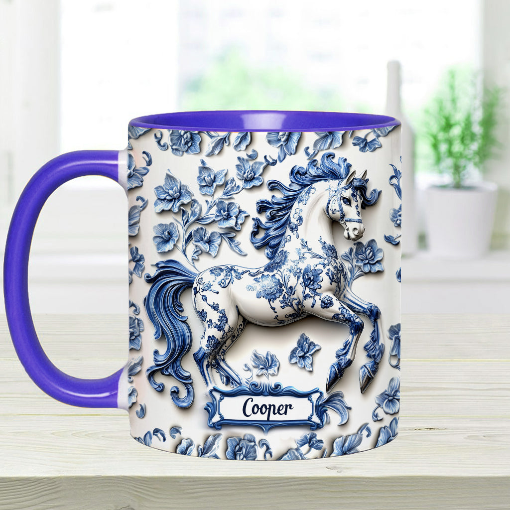 Porcelain Horse - Personalized Horse Accent Mug