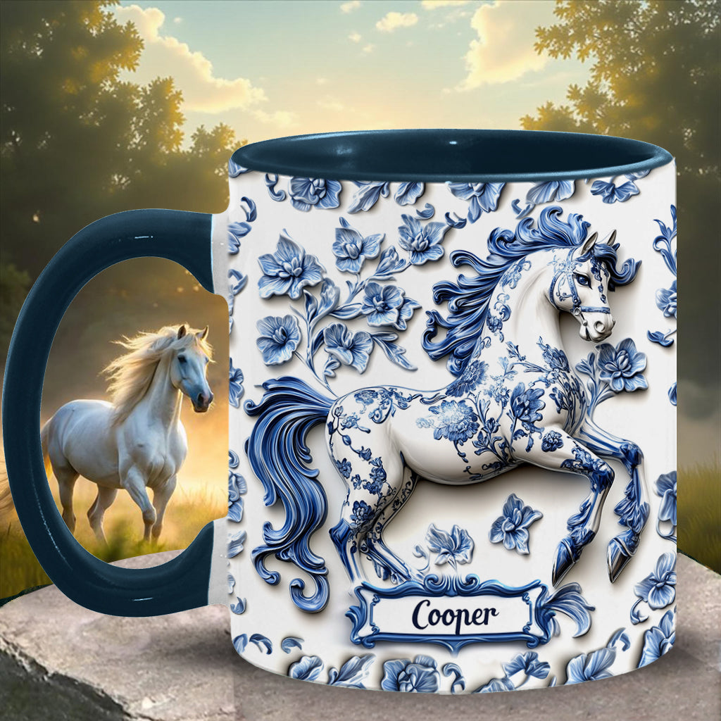 Porcelain Horse - Personalized Horse Accent Mug