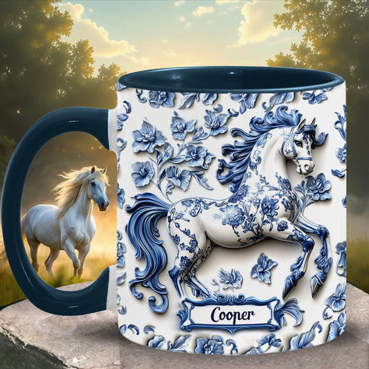 Porcelain Horse - Personalized Horse Accent Mug