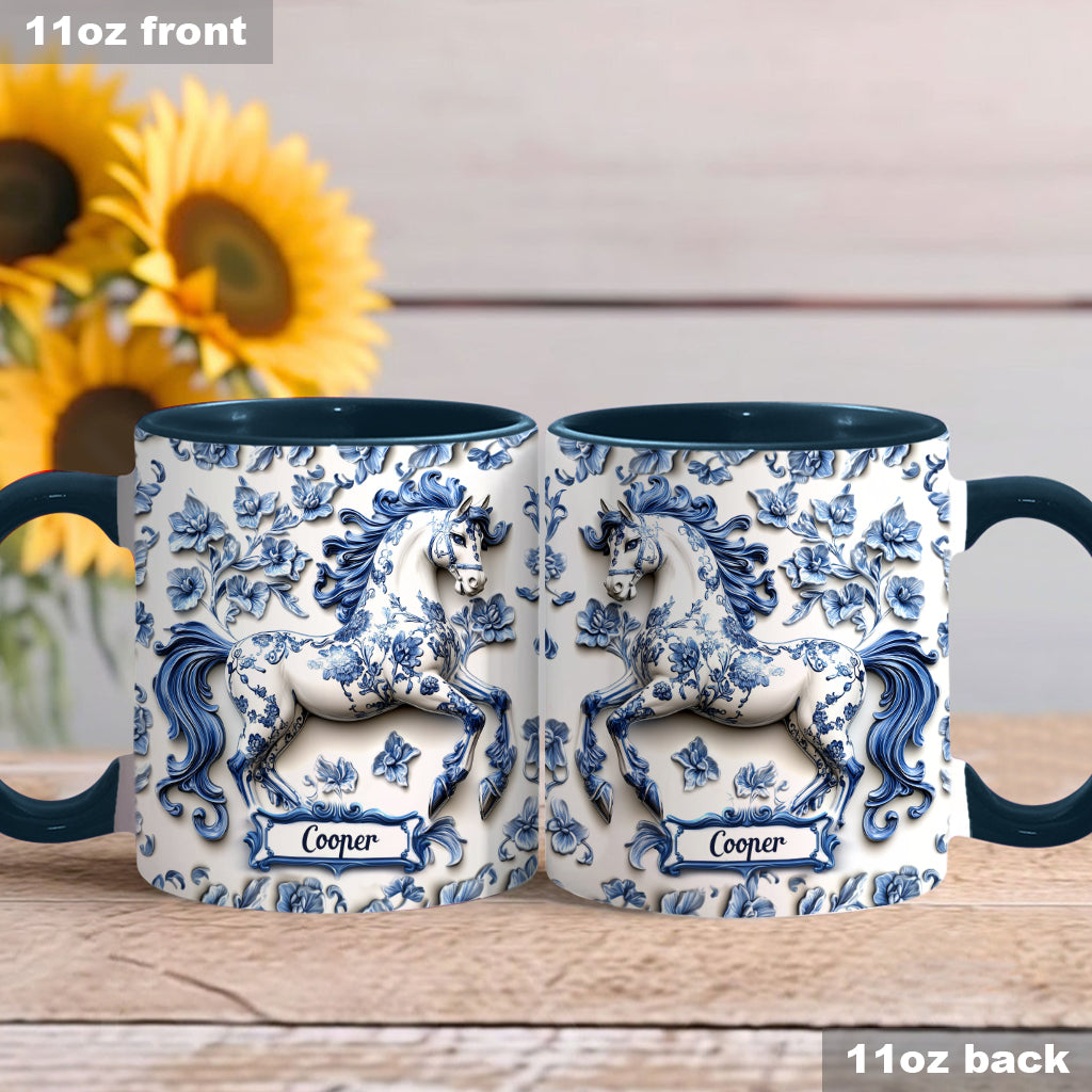 Porcelain Horse - Personalized Horse Accent Mug