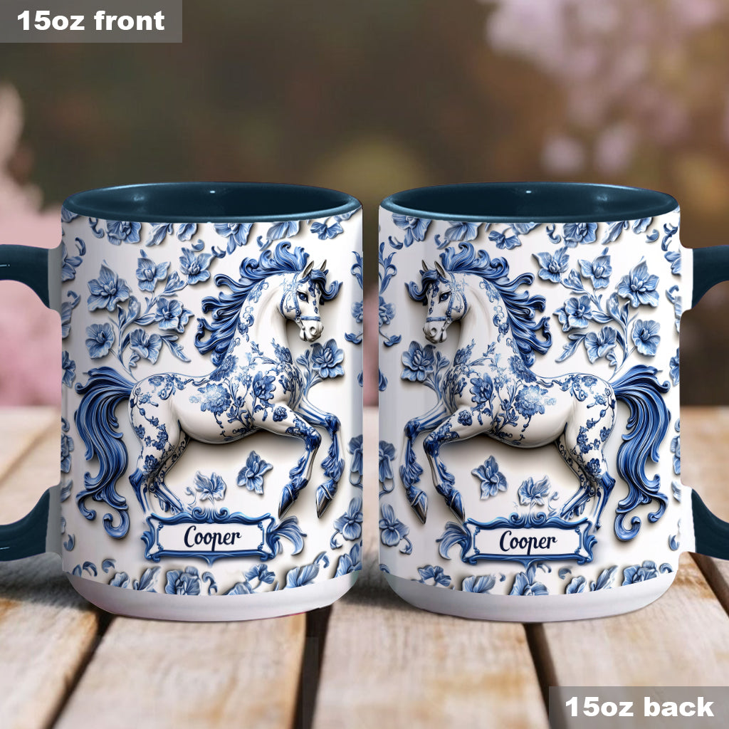 Porcelain Horse - Personalized Horse Accent Mug