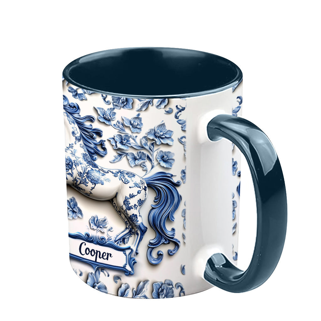 Porcelain Horse - Personalized Horse Accent Mug