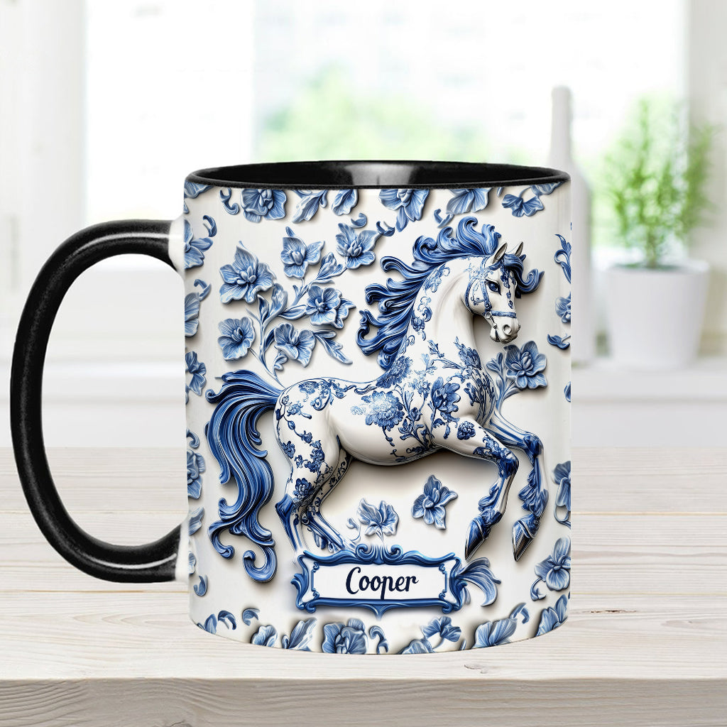 Porcelain Horse - Personalized Horse Accent Mug