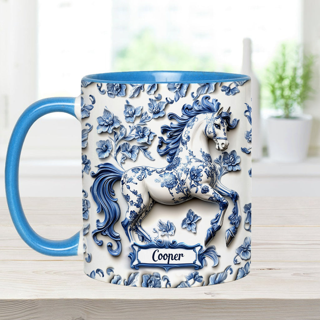 Porcelain Horse - Personalized Horse Accent Mug