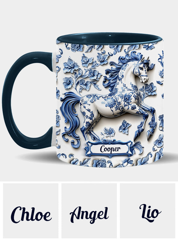 Porcelain Horse - Personalized Horse Accent Mug