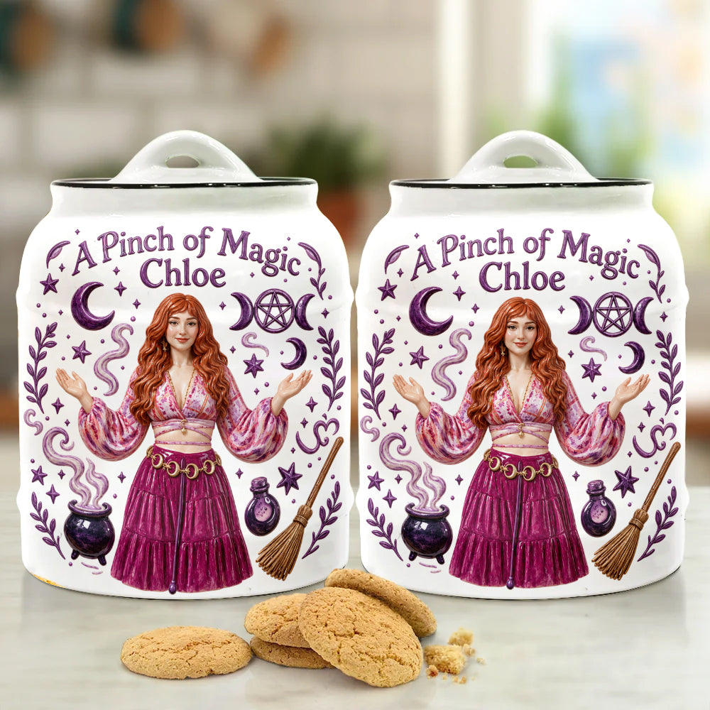 The Witch’s Herb Stash - Personalized Witch Cookie Jar