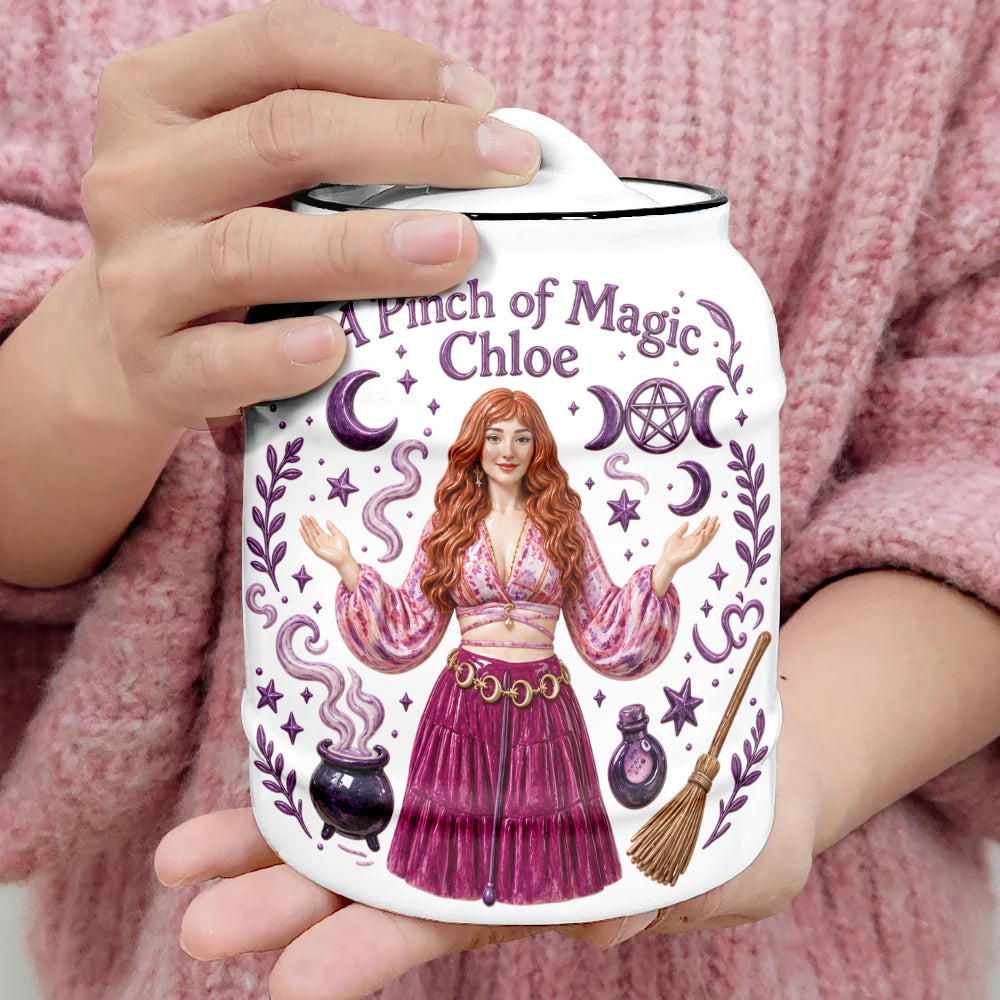 The Witch’s Herb Stash - Personalized Witch Cookie Jar