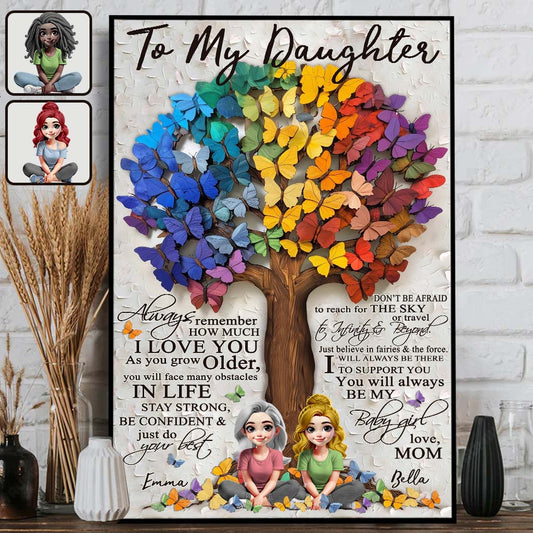 To My Daughter - Personalized Daughter Canvas And Poster
