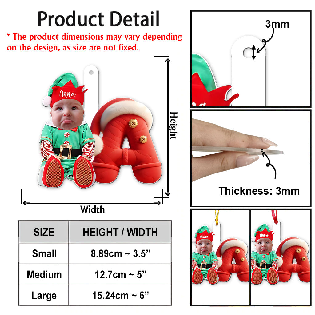 Frohe Weihnachten – Personalisierter transparenter Kinder-Weihnachtsschmuck