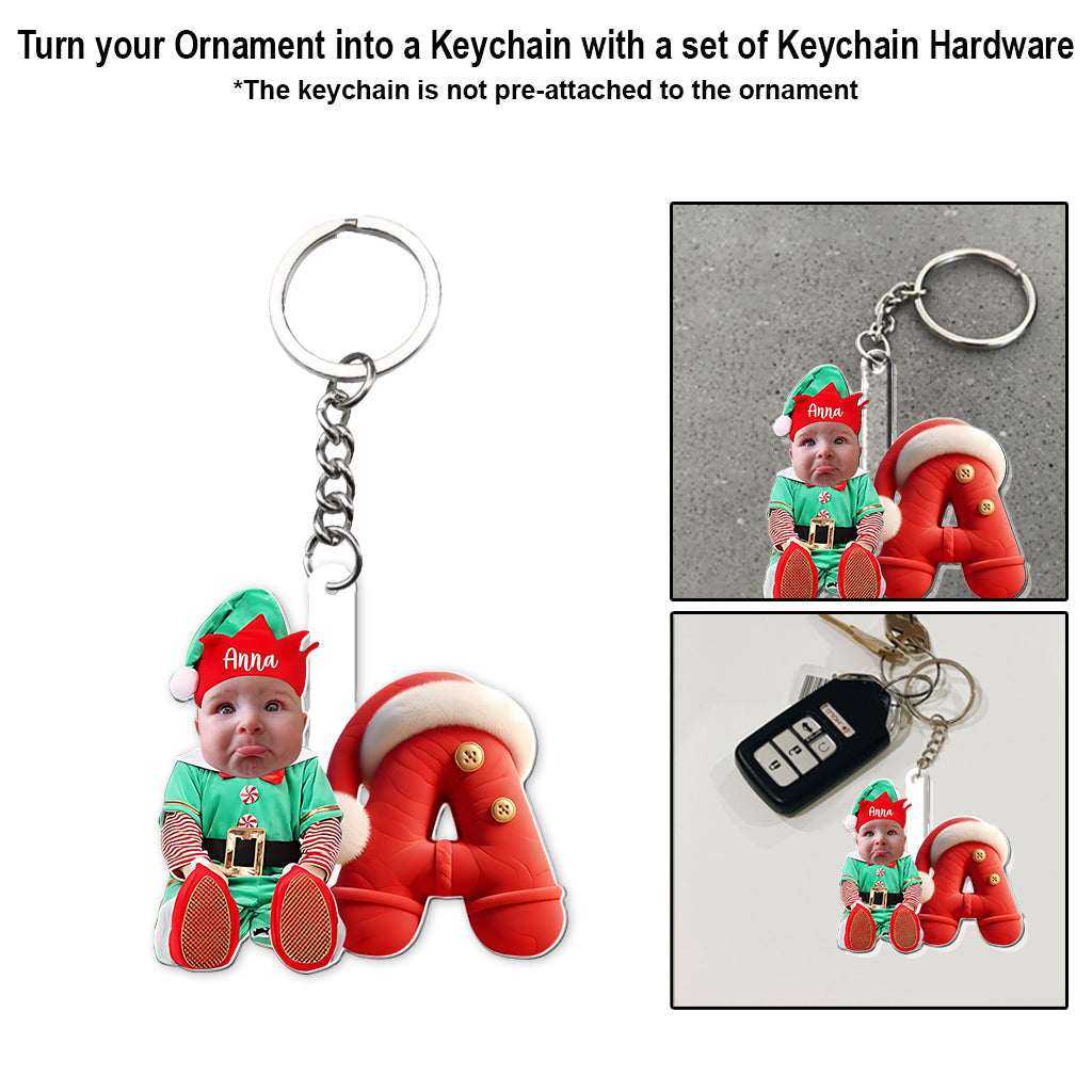 Frohe Weihnachten – Personalisierter transparenter Kinder-Weihnachtsschmuck