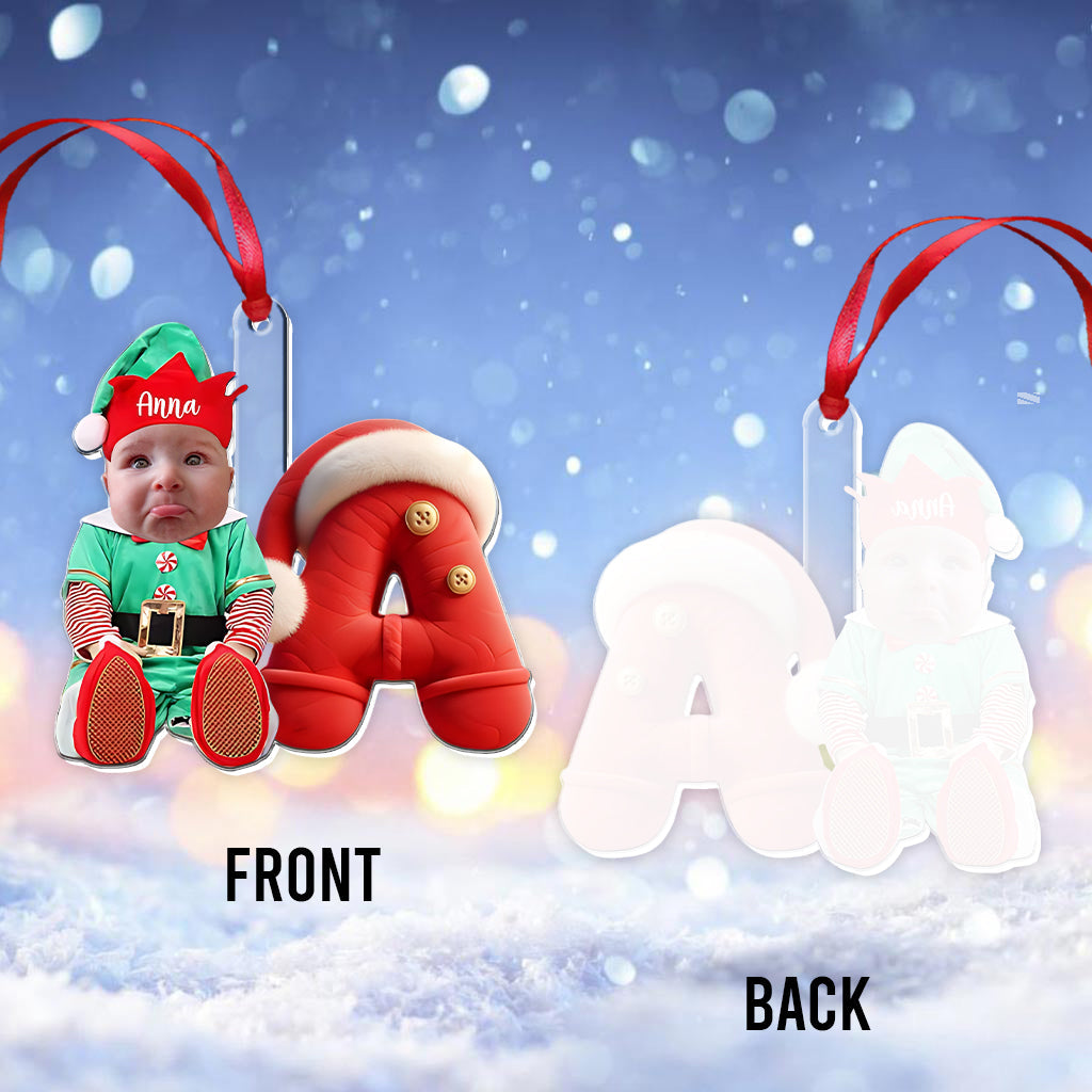 Frohe Weihnachten – Personalisierter transparenter Kinder-Weihnachtsschmuck