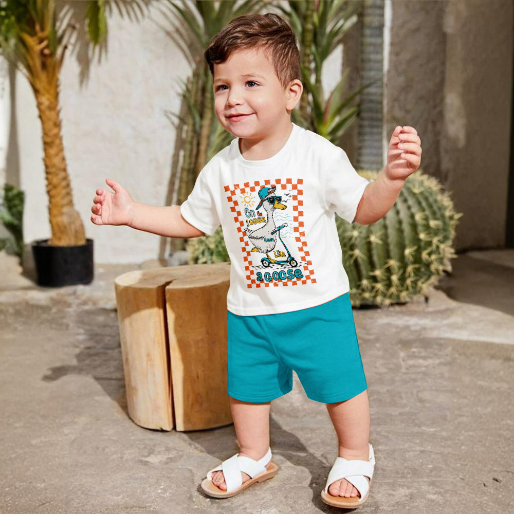 T-shirt et short personnalisés pour enfant (garçon/fille) - Fin d'année