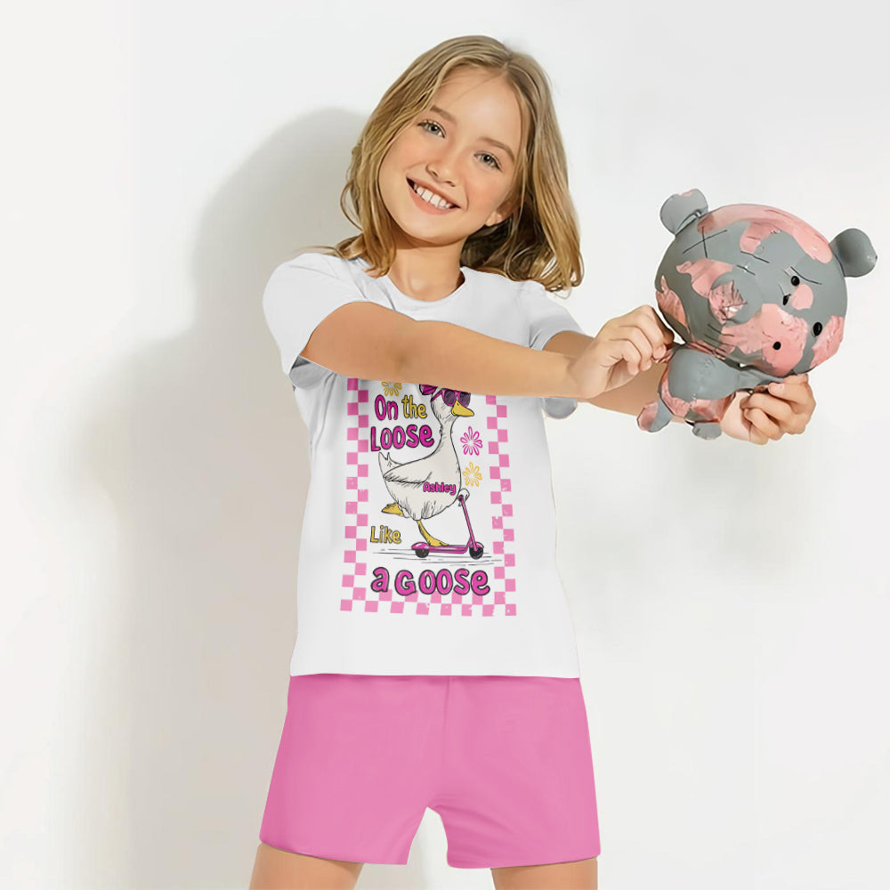 T-shirt et short personnalisés pour enfant (garçon/fille) - Fin d'année