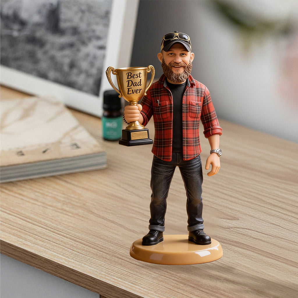 Meilleur Papa - Figurine 3D Personnalisée Premium