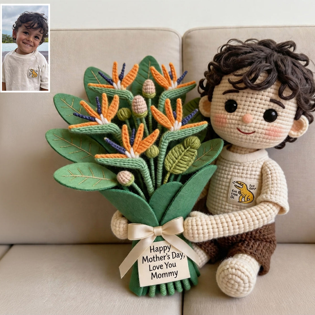 Einzigartiges Muttertagsgeschenk - Personalisierte Premium Kunstfell-Kissen