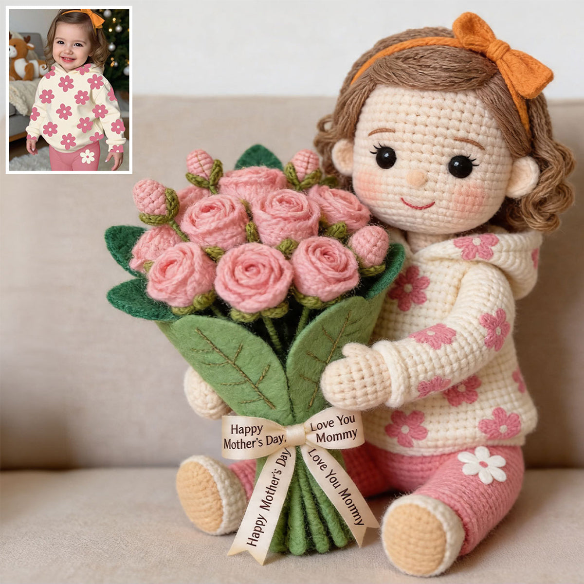Einzigartiges Muttertagsgeschenk - Personalisierte Premium Kunstfell-Kissen