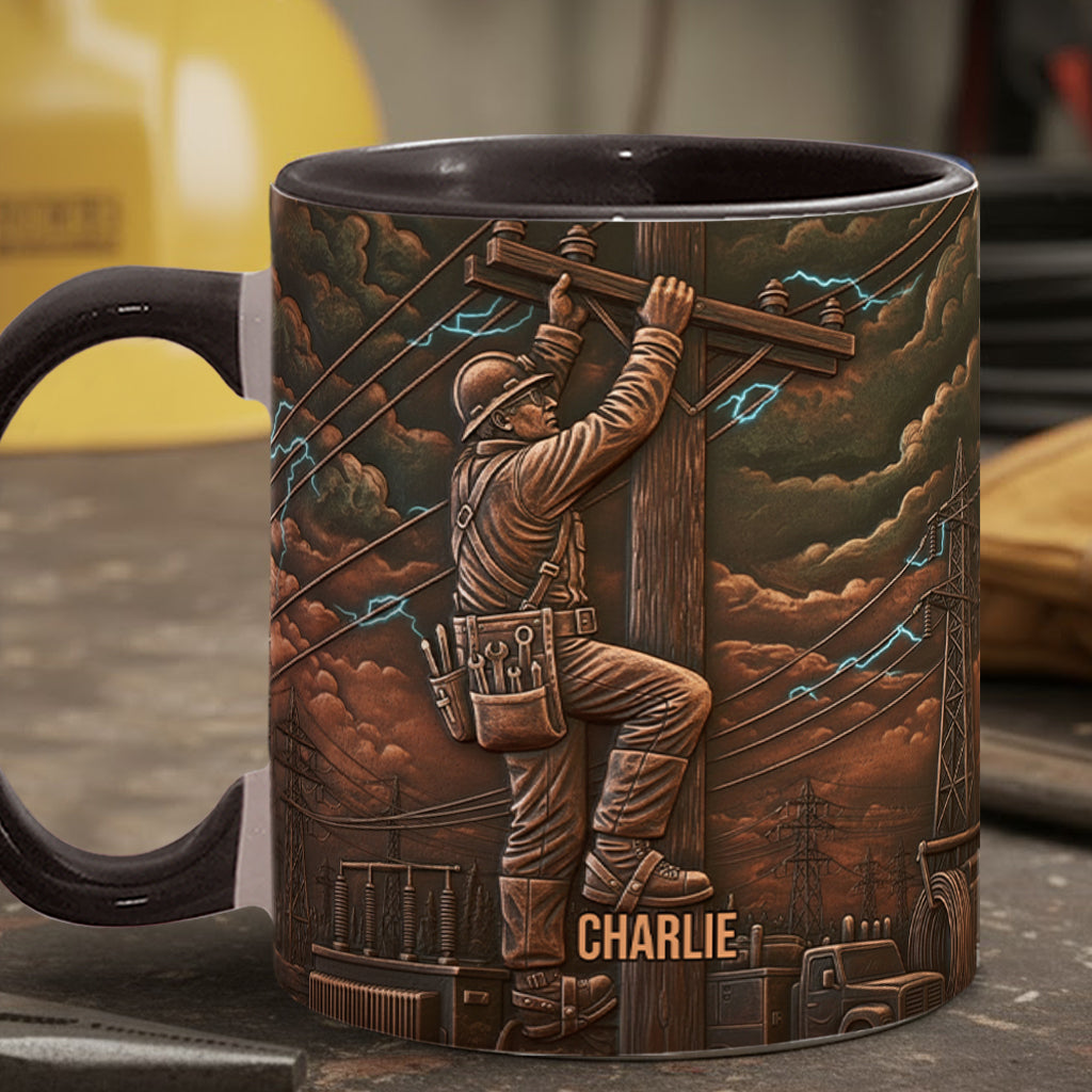 Stärkster Monteur - Personalisierte Tasse mit Monteur-Motiv