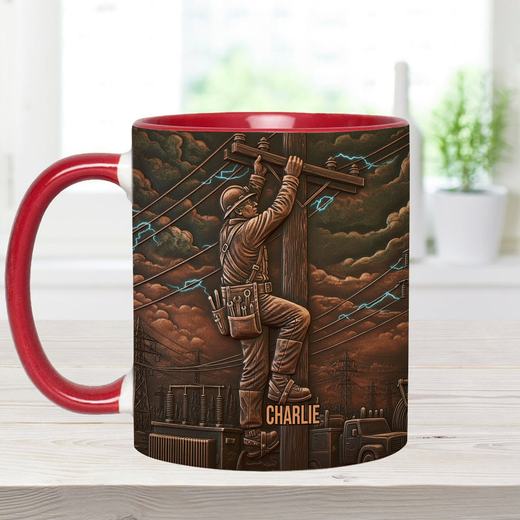 Stärkster Monteur - Personalisierte Tasse mit Monteur-Motiv