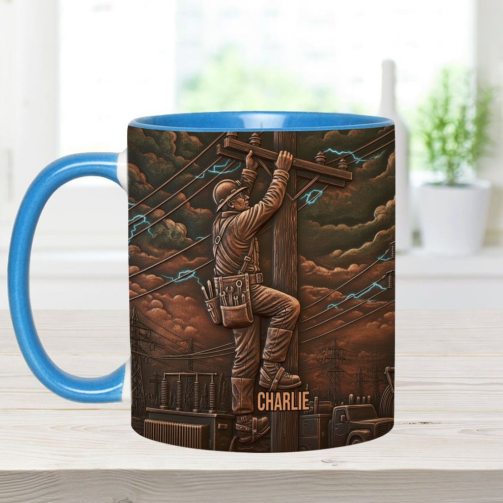 Stärkster Monteur - Personalisierte Tasse mit Monteur-Motiv