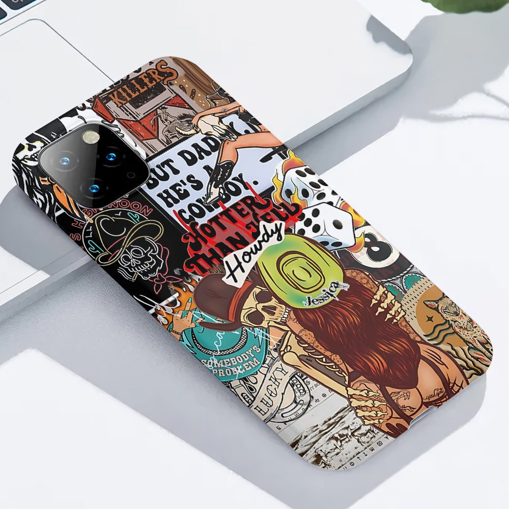 Salut Cowgirl ! Coque de téléphone personnalisée avec motif cowgirl
