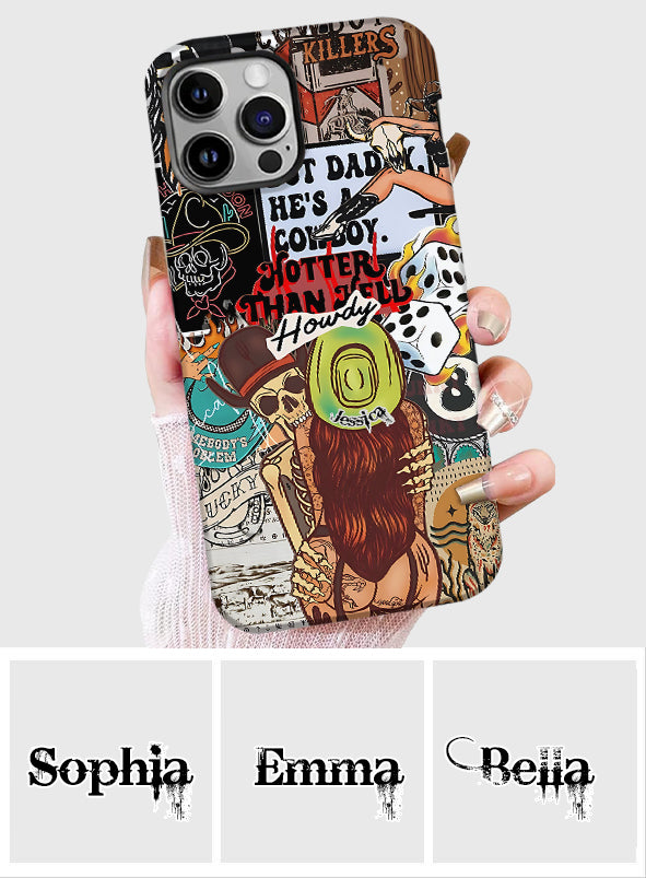 Salut Cowgirl ! Coque de téléphone personnalisée avec motif cowgirl