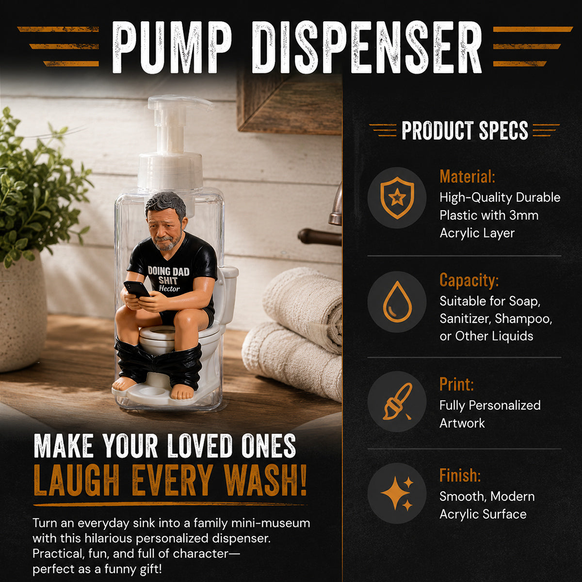 Mach Papa Sh*t - Personalisierter Vater Pumpenspender