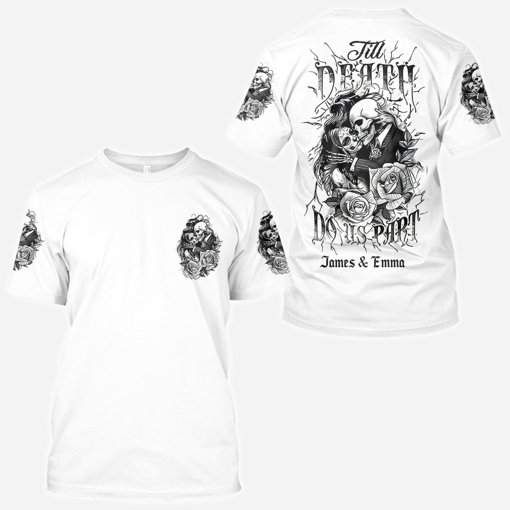 Til Death Do Us Part - Personalized Couple All Over Shirt