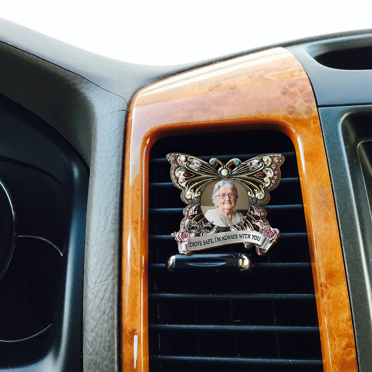 Always With You - Personalized Memorial Shaped Car Visor Clip