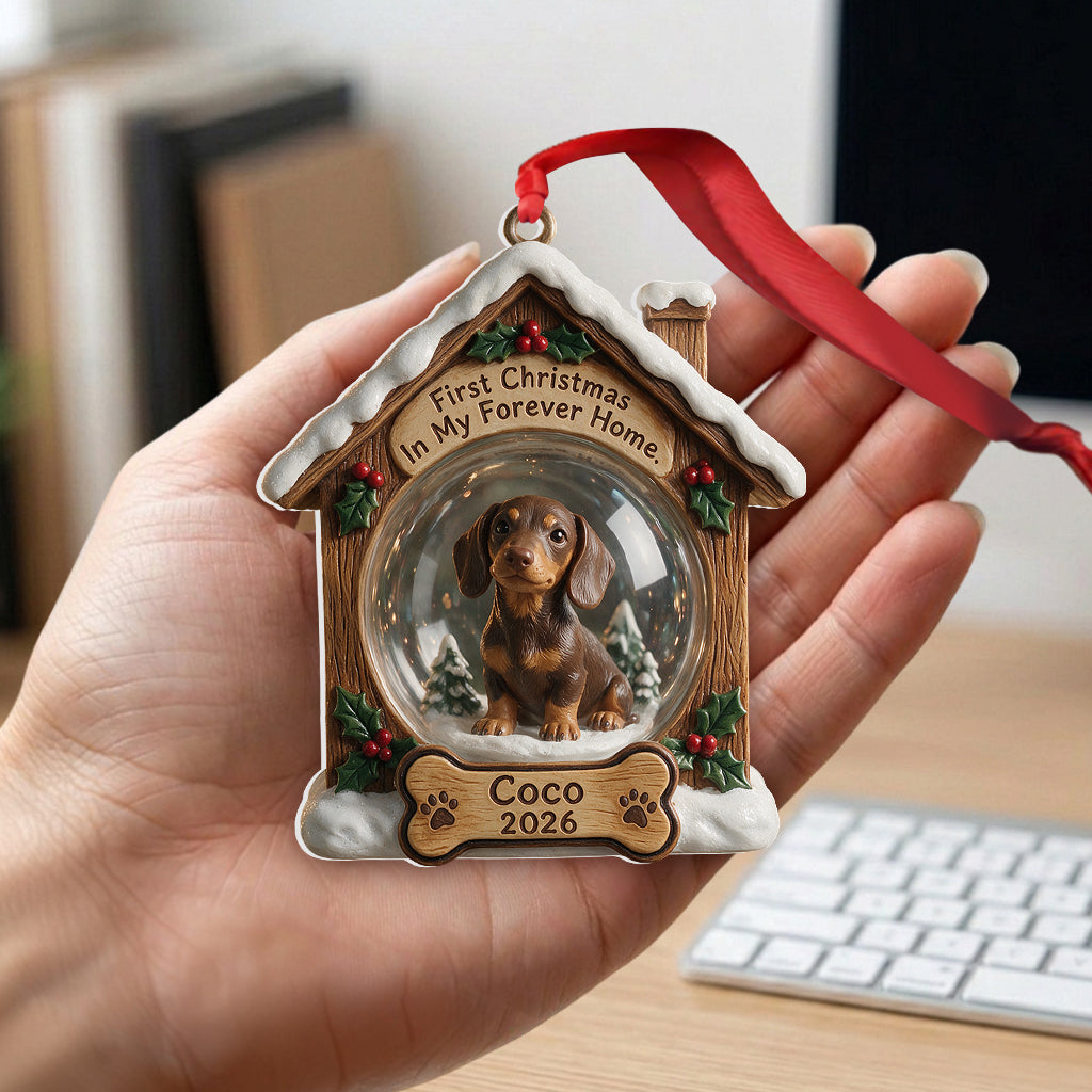 Für immer Zuhause - Personalisierte Premium 3D Hundedekoration