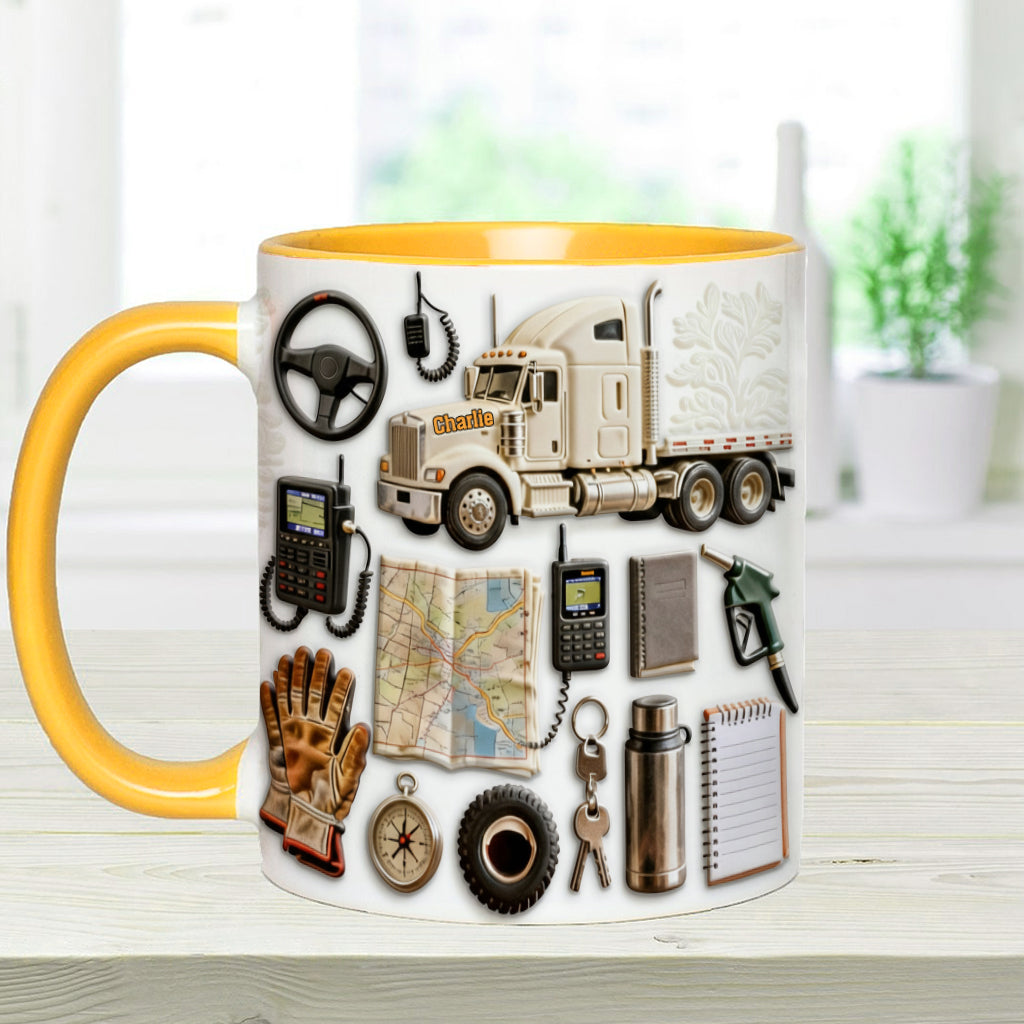 LKW-Fahrer - Personalisierter Becher mit LKW-Motiv