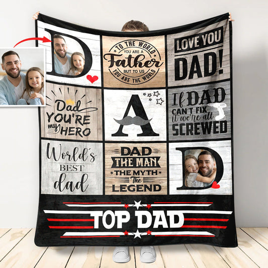 World's Best Dad - Personalized Father Blanket