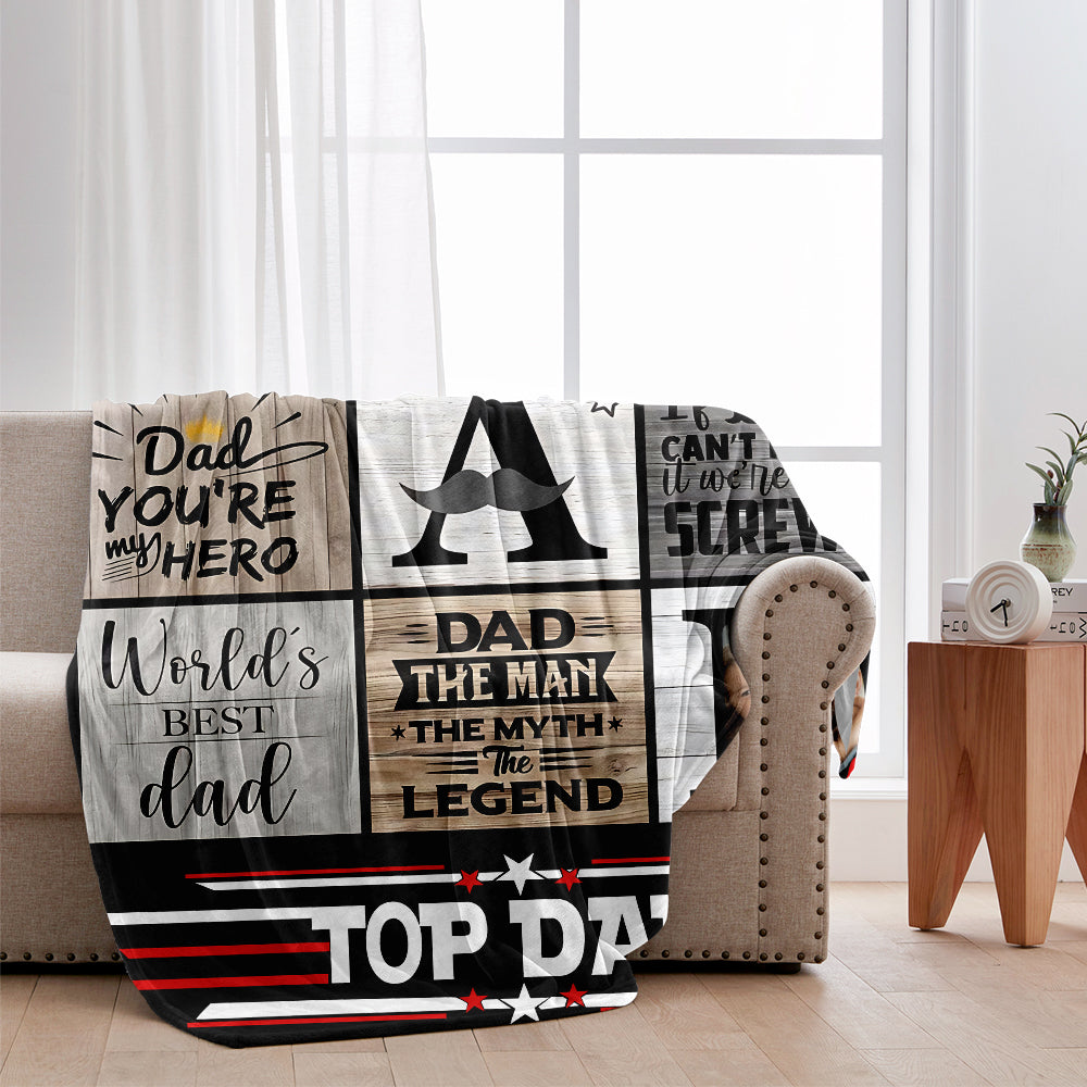 World's Best Dad - Personalized Father Blanket
