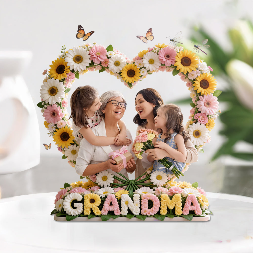 Cadeau pour maman ou grand-mère - Plaque acrylique personnalisée en forme de mère