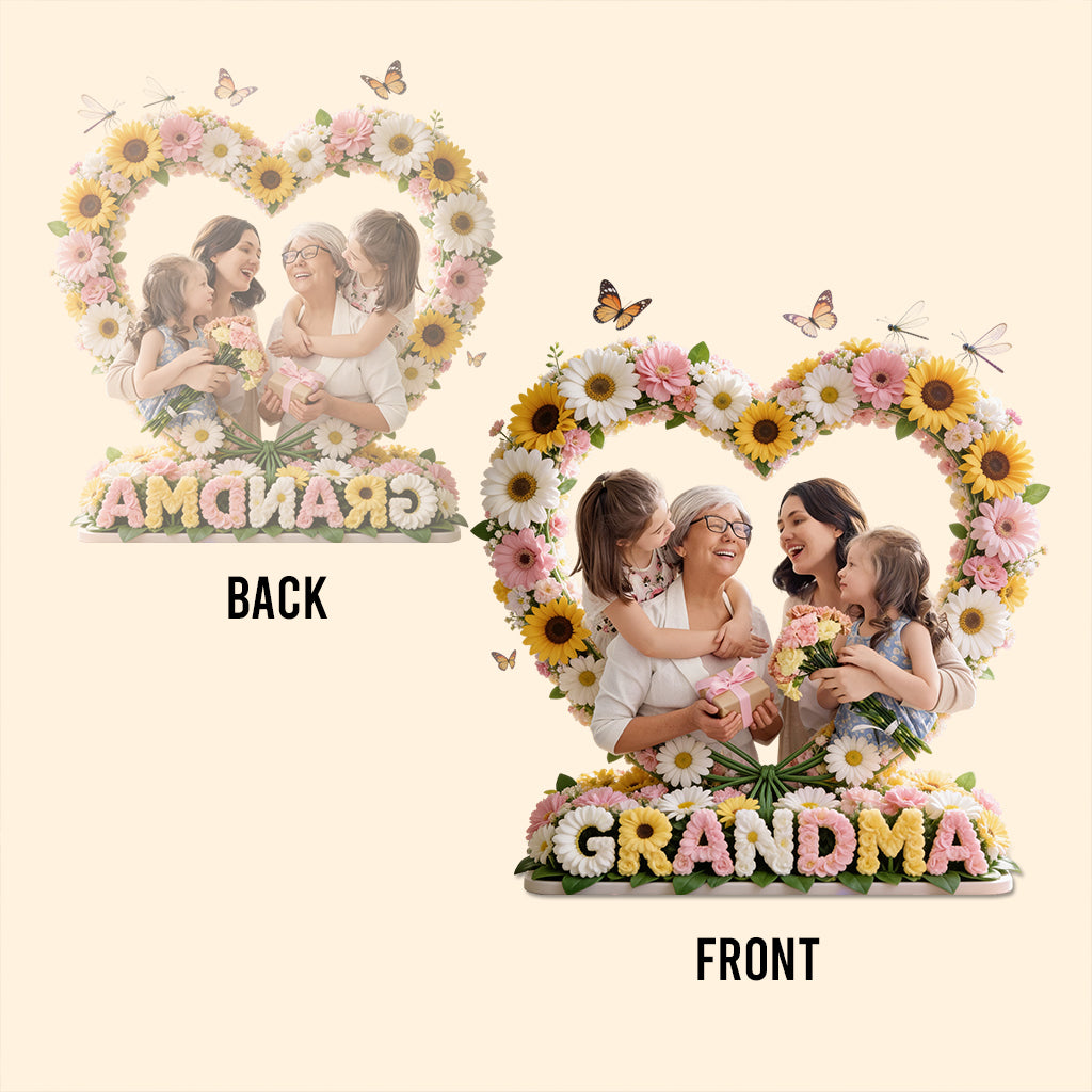 Cadeau pour maman ou grand-mère - Plaque acrylique personnalisée en forme de mère
