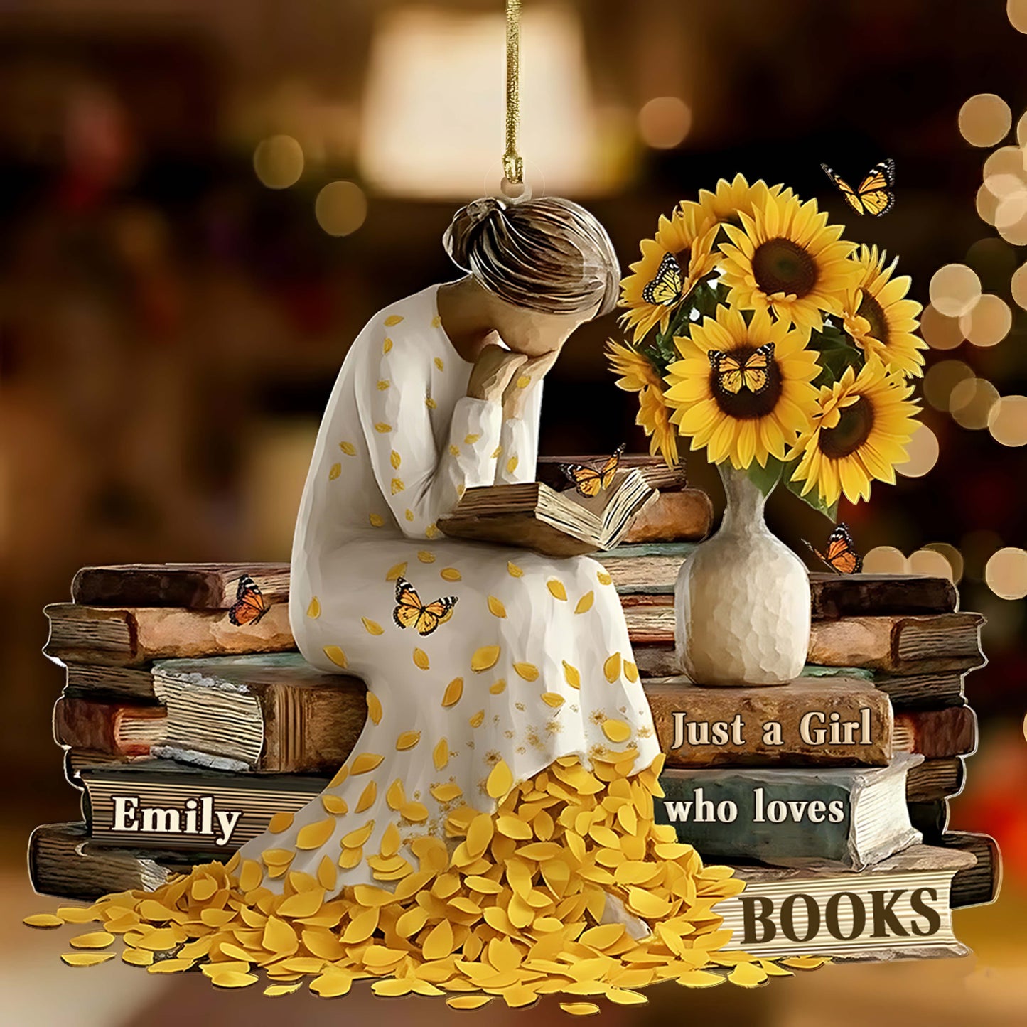 Juste une fille qui aime les livres - Ornement de livre personnalisé
