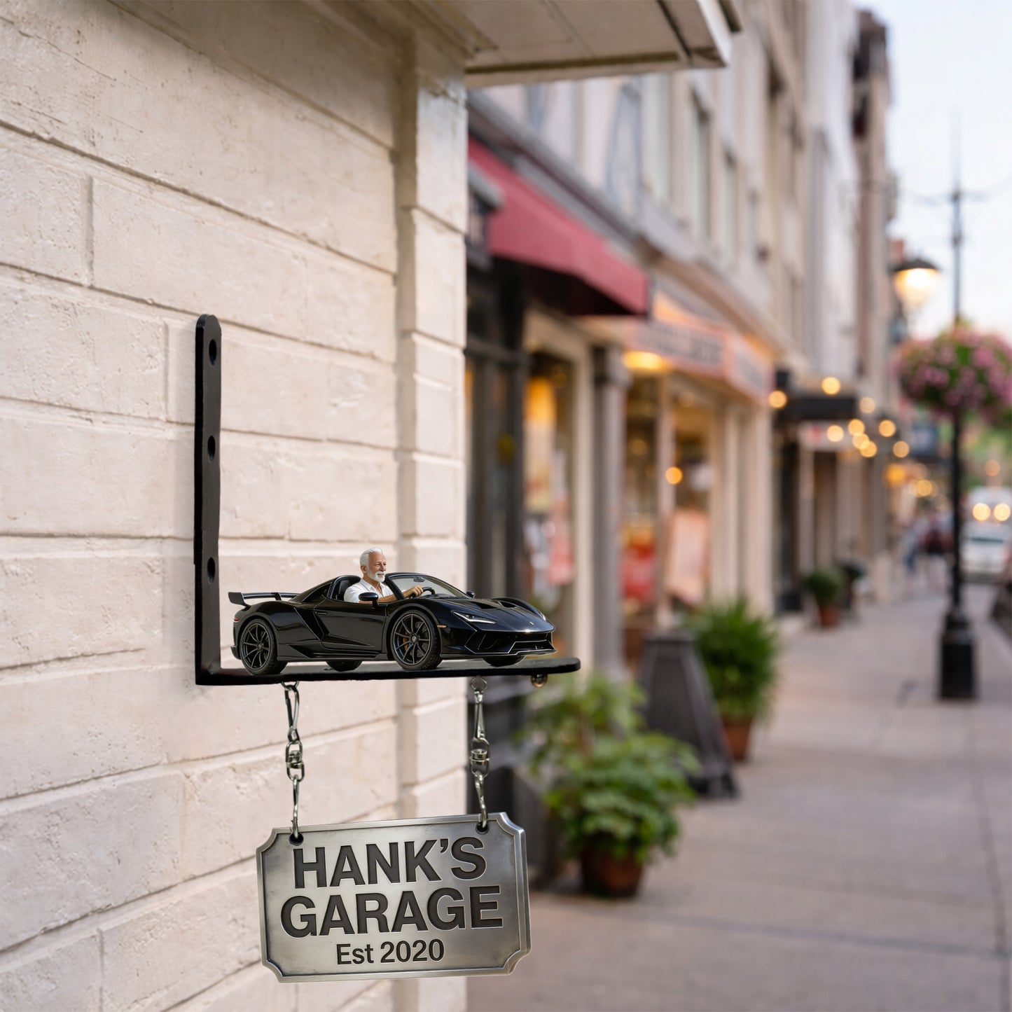 Individuelles Garagenschild - Personalisierte Holz-Wandschilder für Auto-Liebhaber