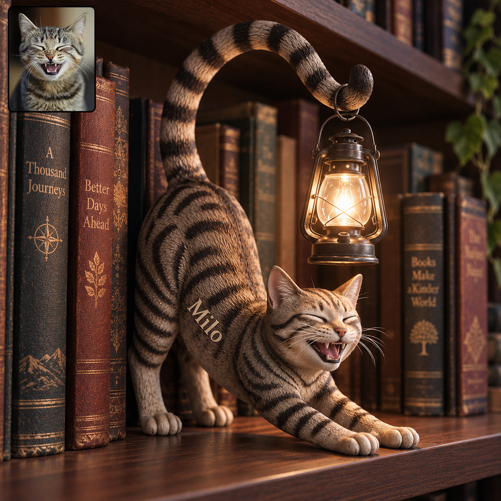 Ma Petite Lumière - Lampe de Bibliothèque Personnalisée pour Chat